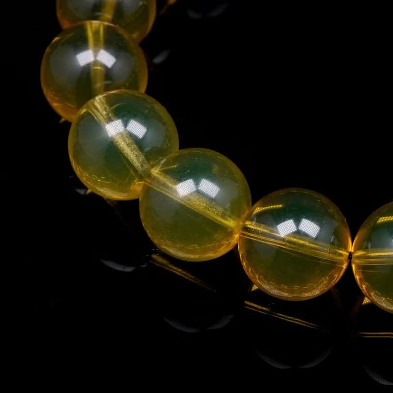 【正佳珠寶】琥珀藍珀 金藍超淨水 10mm 藍珀手珠