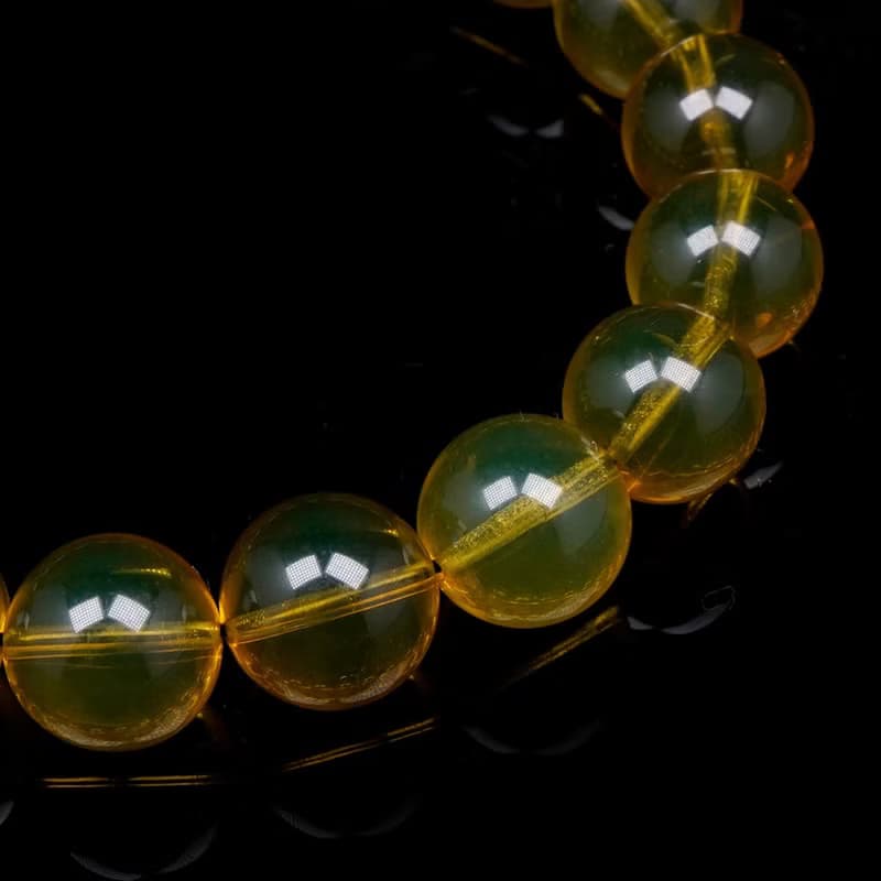 【正佳珠寶】琥珀藍珀 金藍超淨水 10mm 藍珀手珠