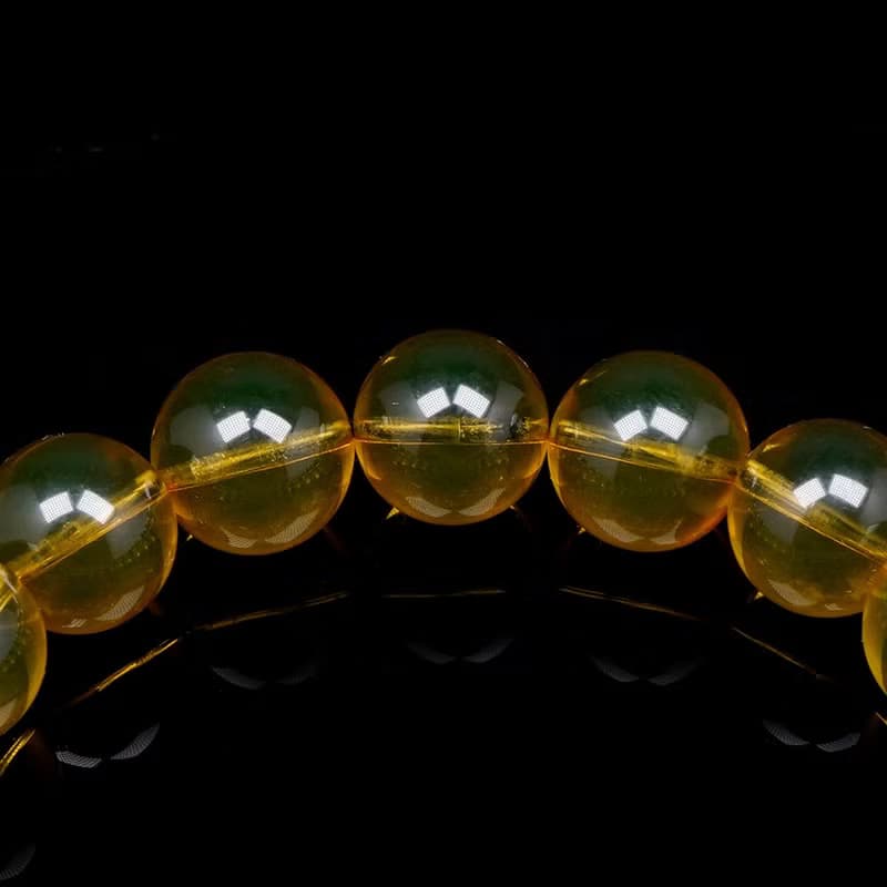 【正佳珠寶】琥珀藍珀 金藍超淨水 10mm 藍珀手珠