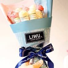 玫瑰巧克力棉花糖花束(11支入)