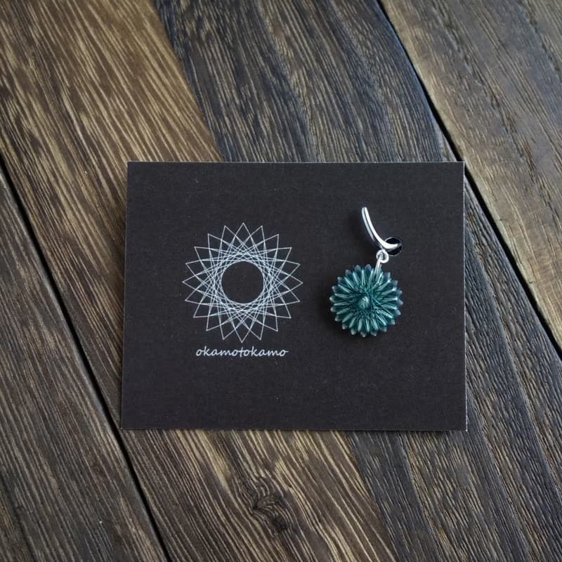 絹線製 野花耳骨夾 Wildflower Ear cuff | 綠色 | 免運費