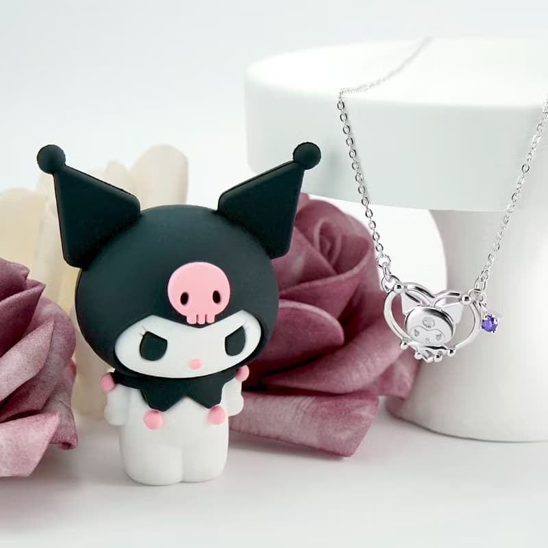 酷洛米經典系列-I.Love.Kuromi 純銀項鍊