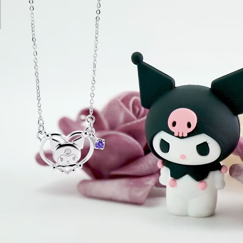 酷洛米經典系列-I.Love.Kuromi 純銀項鍊