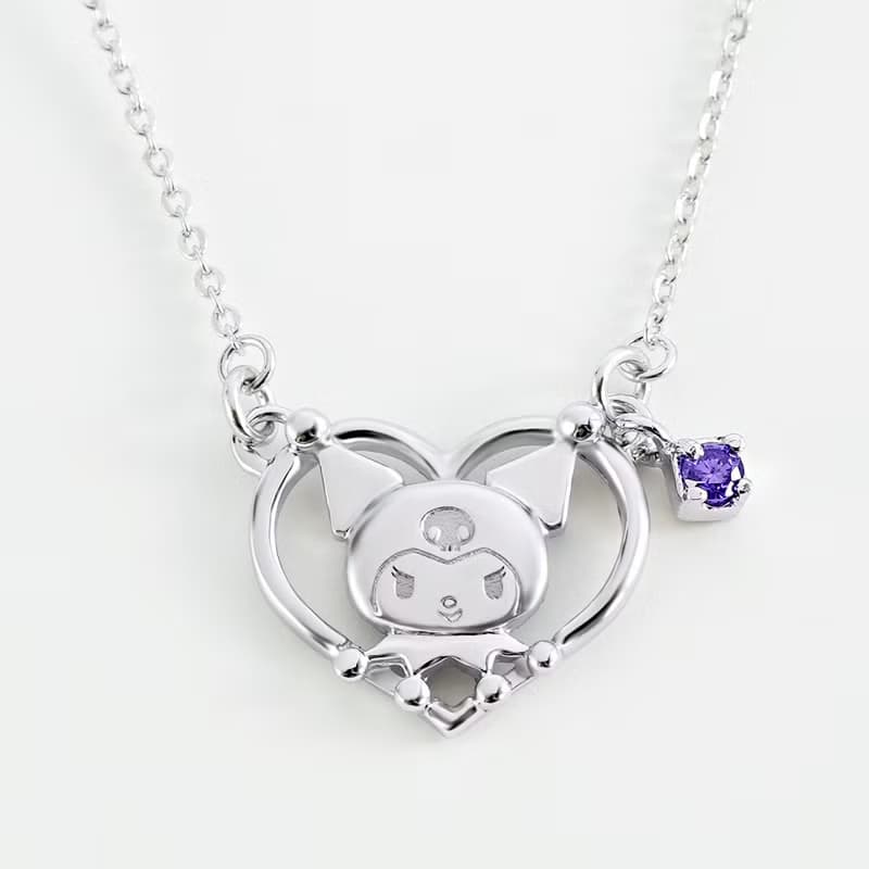 酷洛米經典系列-I.Love.Kuromi 純銀項鍊