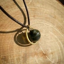 【擴香項鍊】香水精油項鍊-沉靜苔綠釉|手作陶藝