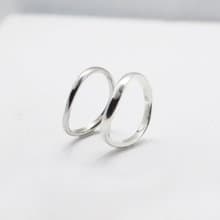 浪漫系列 - 搖曳波浪純銀情人對戒