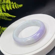 春帶彩翡翠手鐲 56+MM 糯種緬甸A貨 玉手環 附證書 協調平衡穩定