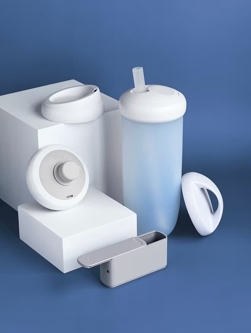 甘甘隨心杯 I 一杯四蓋吸管組 (附摺摺粗吸管透明白)