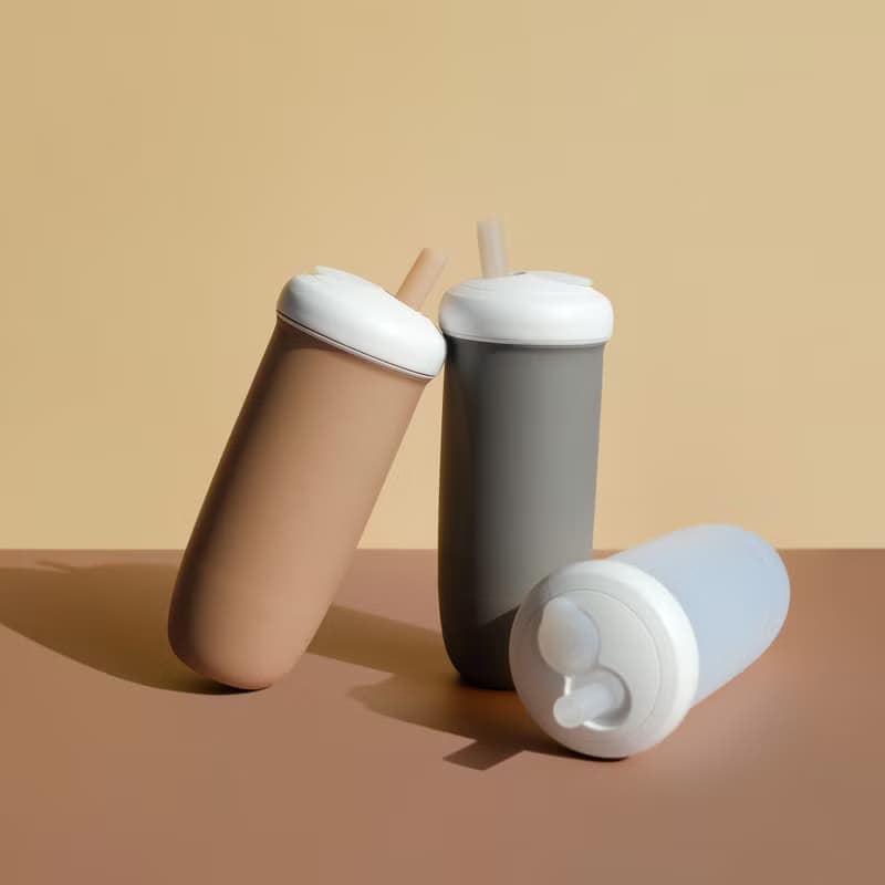 甘甘隨心杯 I 一杯四蓋吸管組 (附摺摺粗吸管透明白)