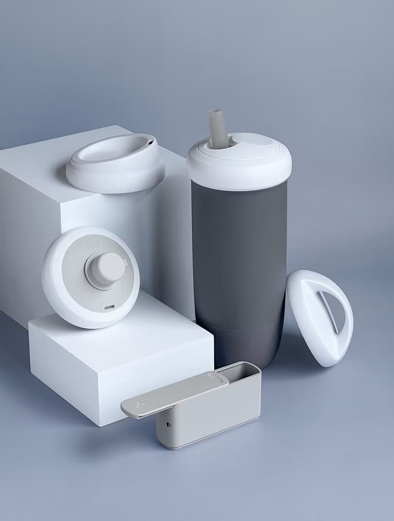 甘甘隨心杯 I 一杯四蓋吸管組 (附摺摺粗吸管透明白)