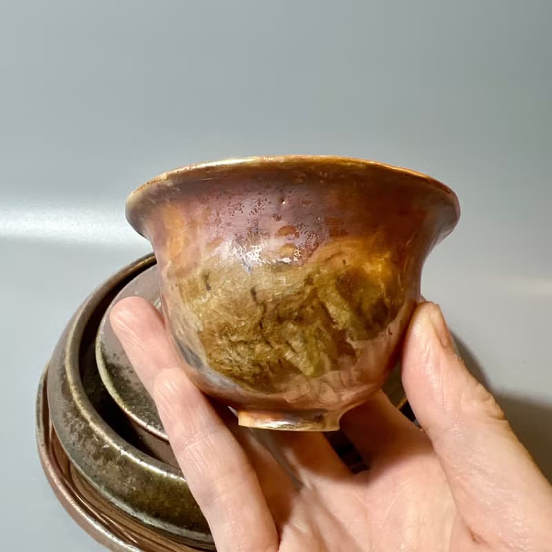純手捏絞泥柴燒杯 / 茶杯 / 小平凡手作