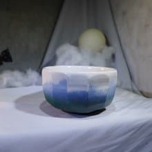 青山手切碗,茶碗,水方,茶洗,水盂,飯碗-容量約450ml