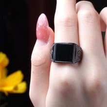墨翠翡翠無事牌戒指 925純銀 | 天然緬甸玉A貨翡翠 | 送禮