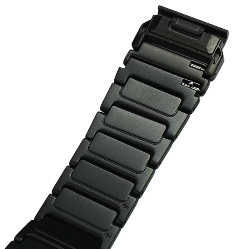 GARMIN QuickFit 專用鈦錶帶 - 黑色雙層 PVD -TIGT