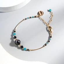 金運石藍磷灰14K包金水晶手鍊 禮物