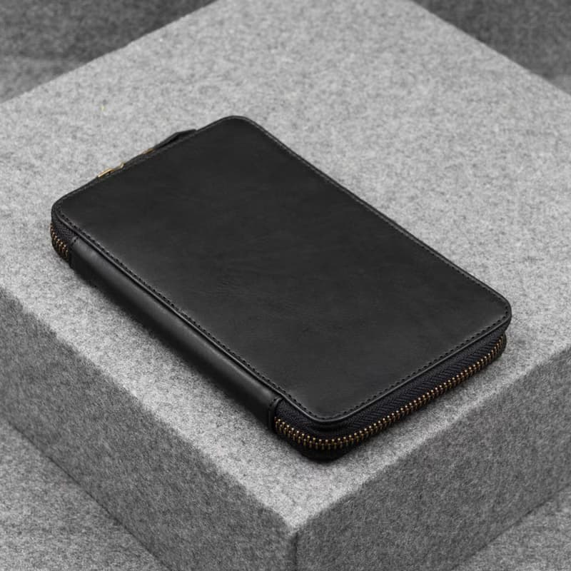 Passport Holder leather, Travel wallet with zip