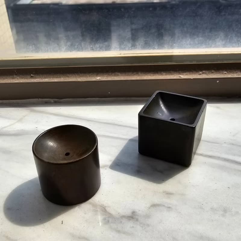 手作圓柱形做舊銅香插, 迷你香托香座香爐, 線香香座, 茶具搭配