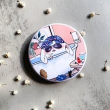 蛋定姐的泡澡時光 隨身化妝圓鏡