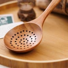 Islandoffer 島嶼製作 泰國柚木/相思木 長柄木漏匙羹(1件)
