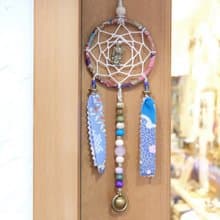 和風捕夢網掛飾 - 招財貓吊飾