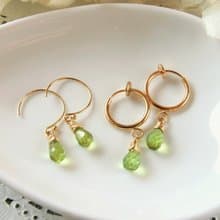 雨後陽光 橄欖石耳環 可改夾式