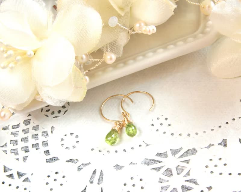 雨後陽光 橄欖石耳環 可改夾式