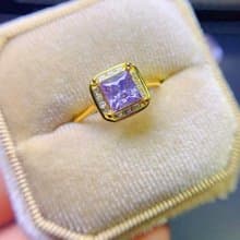 1 Ct Light Purple Moissanite Ring, Gorgeous Moissanite Ring, Unique Moissanite