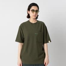 PocketTee雙層口袋小領口廓形寬松通勤短袖棉T恤Cityboy