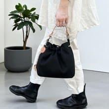 BALON　mini　ブラック×ベージュ　CORDURA　撥水加工ナイロン素材バッグ