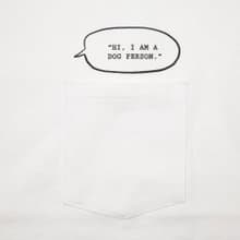 私は犬派。I am a Dog person.　ポケットTシャツ　ユニセックスS〜XLサイズ　Tcollector