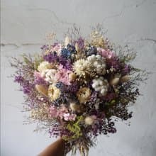 紫色戀情.深情紫色系.情人生日乾燥花束