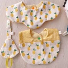 夏季黃鳳梨彌月禮盒。手工製3件組