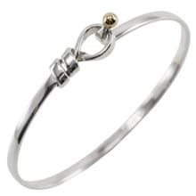 【日本直送】ティファニー TIFFANY&Co. フック&アイ バングル シルバー925×K18YG 約9.3g レディース【中古】