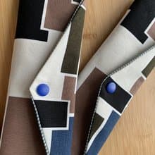 文青風環保純棉筷袋 ~謙謙君子 沈穩藍 潮物 收納 手作餐具袋 禮