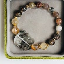 ITS-B636【設計款・獨一無二・隱山幽靈】天然石寶石水晶手鍊手環