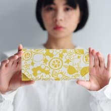 蜂蜜檸檬/京都印染棉麻布+紙長夾/1983ERXspicaの庭 夏日穿搭錢包