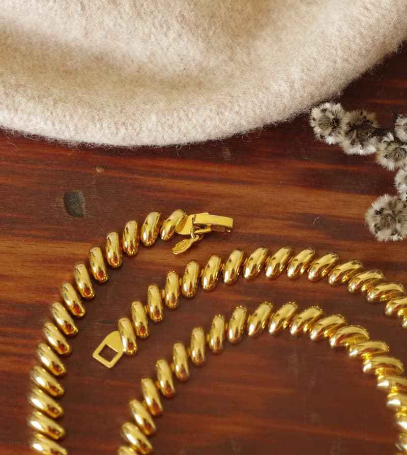 老又好古董珠寶 Vintage金色膠囊套組項鍊 手鍊
