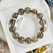 精品級天然金銀銅髮魔鬼髮晶14.5mm58.58g鋼絲球效應避邪擋煞招財