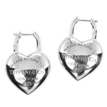 【日本直送】ティファニー ピアス リターントゥ ティファニー フルハート シルバー925 約22g TIFFANY&Co.【中古】Aランク
