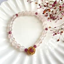 荔枝玫瑰手串手鍊   南紅瑪瑙荔枝凍紅寶石