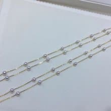 滿天星 天然淡水珍珠 18K金 肖邦鏈 項鏈