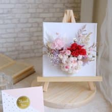 永生花小畫布/永生花/乾燥花/不凋花/母親節/康乃馨/滿滿的愛