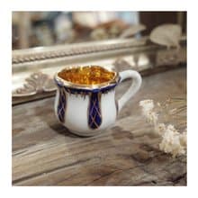 收藏自葡萄牙.鈷藍色金色白瓷小奶盅.瓷器.小奶壺#收藏品#稀有件