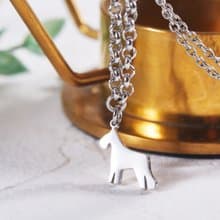 雪納瑞手鍊 - 狗狗背影系列- 抗敏醫療鋼