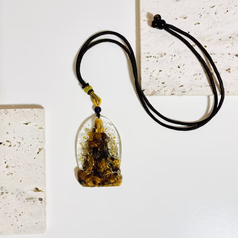 媽祖奧剛項鍊/虎眼石/奧剛能量塔/金字塔/開運招財/水晶療癒/禮物