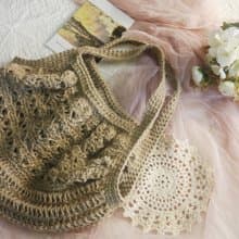 【現貨】Handmade手工編織黃麻繩編織網袋/手提包/麻繩包