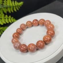 精品天然珊瑚玉手串冰潤高瓷橘粉贊比大花鳳尾紋單圈男女14.5mm