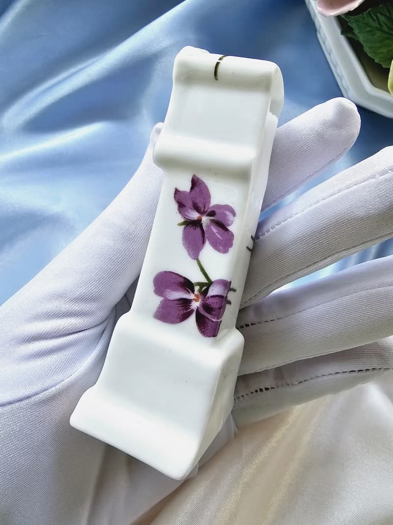 英國AYNSLEY蘭花復古落地鐘瓷器擺飾/vintage美國西洋古董飾品