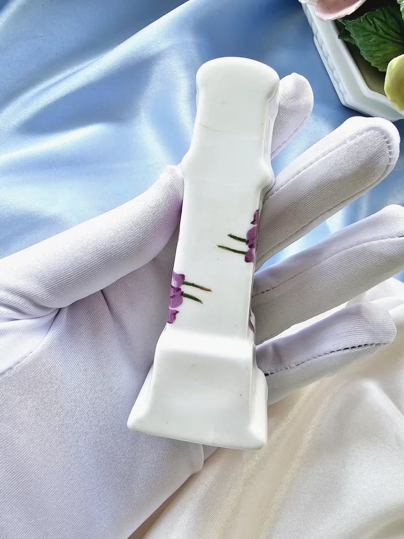 英國AYNSLEY蘭花復古落地鐘瓷器擺飾/vintage美國西洋古董飾品