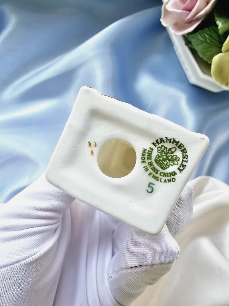 英國AYNSLEY蘭花復古落地鐘瓷器擺飾/vintage美國西洋古董飾品